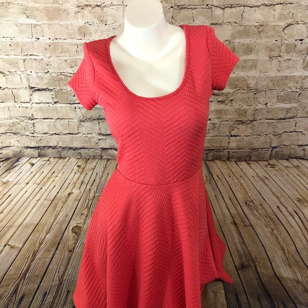 NWOT coral asymmetrical dress Banana Lemon M